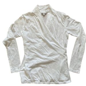 CAbi White Long Sleeve Top